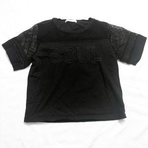 Soulcycle | SOUL Black Mesh Short-Sleeve T-Shirt